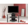 Jual Furnishings Thorley Black Glass Small Corner TV Cabinet 