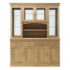 Caxton Furniture Driftwood 4 Glazed Door Display Cabinet in Oak