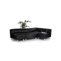 Eliza Tinsley Damian Leather Faced 4 Piece Reception Seating Set Eliza Tinsley Damian Leather Faced 4 Piece Reception Seating Set