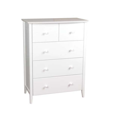 Sweet Dreams Robin Kids 5 Drawer Chest in White