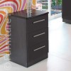 Welcome Furniture Knightsbridge High Gloss 3 Drawer Bedside Chest in Black