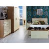 Hatherley High Gloss 4 Piece Oak and Cream Bedroom Storage Set - 