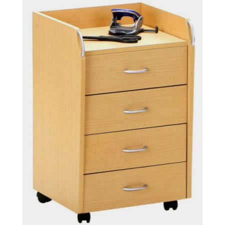 Interlink Liam Narrow Mobile Chest in Beech