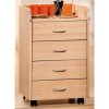 Interlink Liam Narrow Mobile Chest in Maple