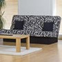 Kyoto Futons Chicago 3 Seater Zebra Print Sofa Bed