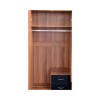 Seconique Hollywood Walnut and High Gloss 2 Door 2 Drawer Wardrobe