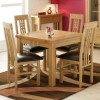 Morris Furniture Artisan Solid Oak Square Extending Dining Set with Slat Back Chairs