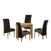 Morris Furniture Artisan Solid Oak Square Extending Dining Set with Padded Back Chairs