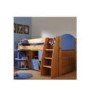 Stompa Rondo Kids Natural Midsleeper Bed in Blue with Desk Chest and Storage