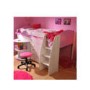 Stompa Rondo Kids White Midsleeper Bed in Lilac with Desk and Chest