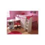 Stompa Rondo Kids White Midsleeper Bed in Lilac with Desk and Chest