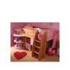 Stompa Rondo Kids Natural Midsleeper Bed in Lilac with Desk and Storage