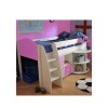Stompa Rondo Kids White Midsleeper Bed in Lilac with Desk and Storage