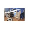 Stompa Rondo Kids White Midsleeper Bed in Blue with Desk and Storage