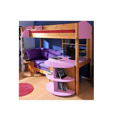 ... Bed in Lilac with Sofa Bed Desk and Shelving - black sofa bed