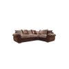 Lux Brown Sectional Corner Sofa - Fabric