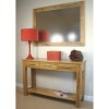 Baumhaus Mobel Solid Oak 3 Drawer Console Table
