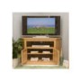 GRADE A2 - Baumhaus Mobel Solid Oak Corner TV Cabinet 