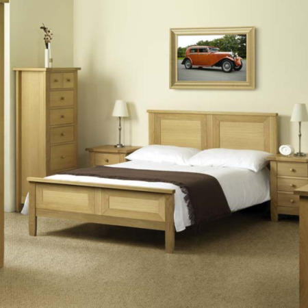 Julian Bowen Lyndhurst Solid Oak Bed Frame - double