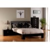 World Furniture Modena Black High Gloss Kingsize Bed