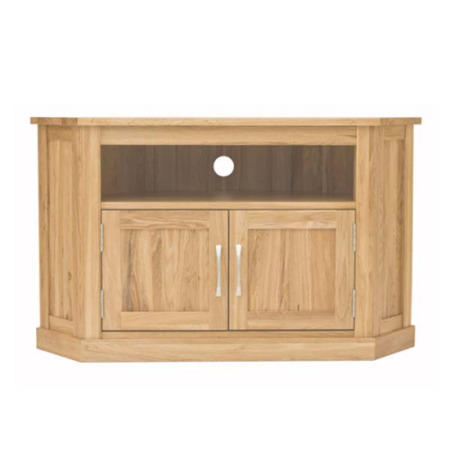 Baumhaus Mobel Solid Oak Corner Hifi Cabinet