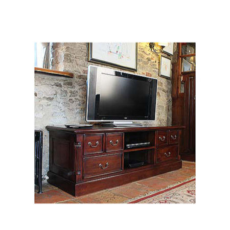 Baumhaus La Roque Solid Mahogany DVD Storage Widescreen TV Cabinet 