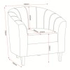 Seconique Tempo Tub Chair in Cream Faux Leather