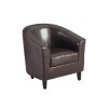 Seconique Tempo Tub Chair in Brown Faux Leather