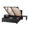 GRADE A2 - Light cosmetic damage - Seconique Prado Plus Upholstered Double Storage Bed in Black