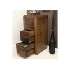 Baumhaus Shiro Solid Walnut 3 Drawer Filing Cabinet