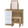 Welcome Furniture Hatherley High Gloss Small Dressing Table in Oak and White