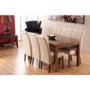 World Furniture Nevada Rectangular Dining Set in Walnut with 6 Chairs in Ivory