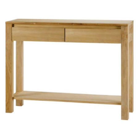Alpes Developpement Absolue Solid Teak 2 Drawer Console Table