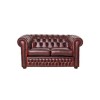 Icon Designs St Ives Windsor Leather 2 Seater Sofa in Red