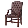 GRADE A1 - Icon Designs St Ives Gainsborough Leather Study Chair in Mocha