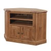 Furniture Link Danube Solid Oak Corner TV Cabinet 