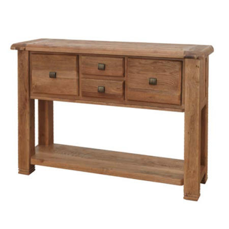 Furniture Link Danube Solid Oak 4 Drawer Console Table