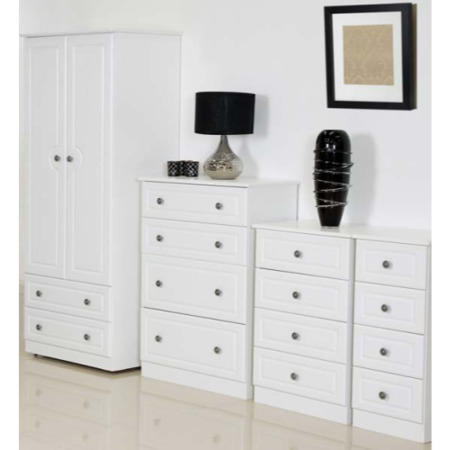 Welcome Furniture Amelie White 4 Piece Bedroom Storage Set