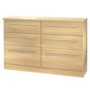GRADE A2 -  Welcome Furniture Loxley 3+3 Drawer Wide Chest in Maple