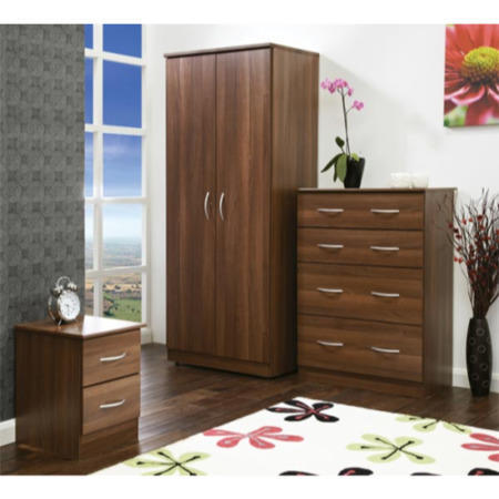 Welcome Furniture Stratford 3 Piece Bedroom Storage Set in Walnut