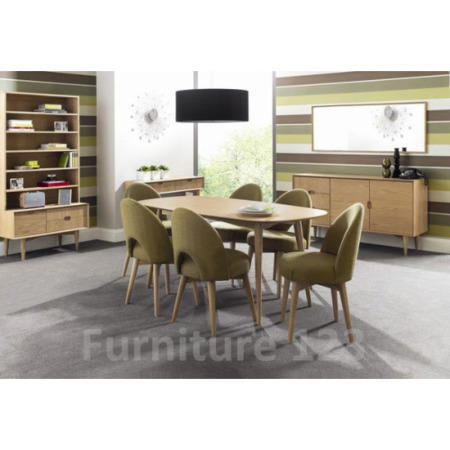 Orbit Dining Room Furniture Set with Upholstered Chairs - 
