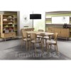 Orbit Dining Room Furniture Set with Veneer Chairs - 