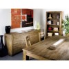 Alpes Developpement Cosmos Grey Tinted Solid Teak Dining Room Set