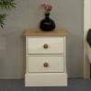 Steens Balmoral White 2 Drawer Bedside Table