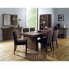 Bentley Designs Akita Walnut Dining Room Furniture Set with 6 Brown Square Back Chairs