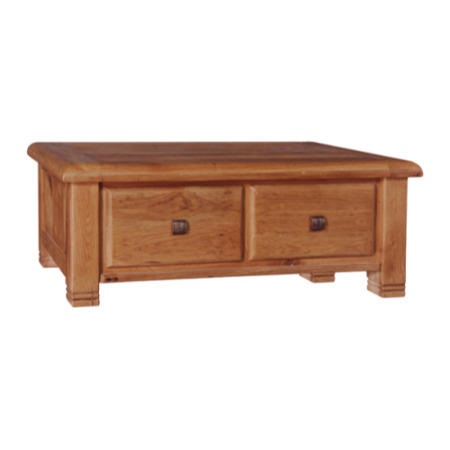 Furniture Link Danube Solid Oak Coffee Table with Drawers