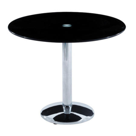 Furniture Link Orbit Black Glass Dining Table