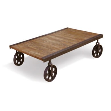 Industrial Rustic Cart Coffee Table