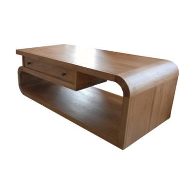 Beverly Oiled Oak Coffee Table with Drawer