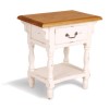 Signature North French Chic 1 Drawer Bedside Table - antique white